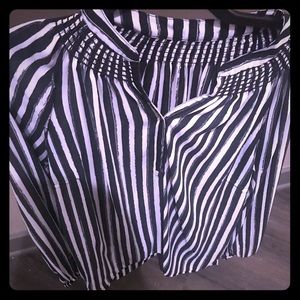 Black and white blouse